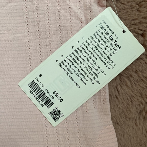 Rare nwt lululemon strawberry milkshake train to be tank - Picture 2 of 2
